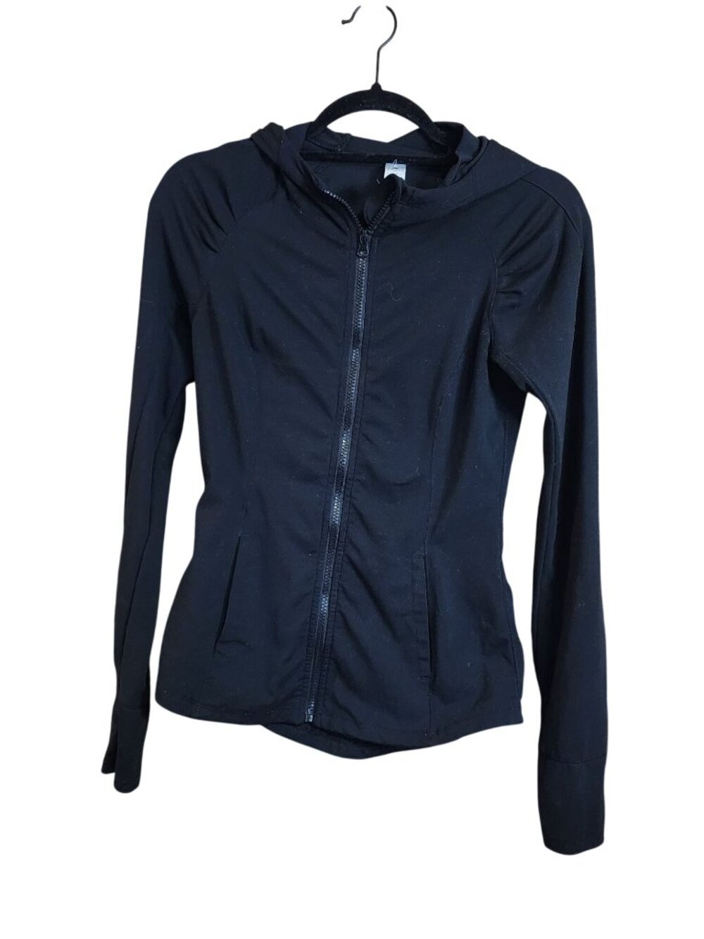 Yogalicious Slim Fit Long Sleeve Full Zip Up Hoodie Jacket Womens Size XS - Picture 2 of 4